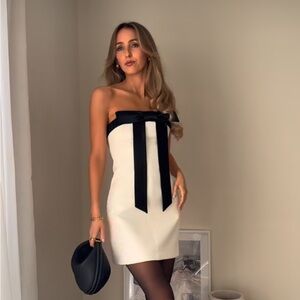 Zara Strapless Bow Dress